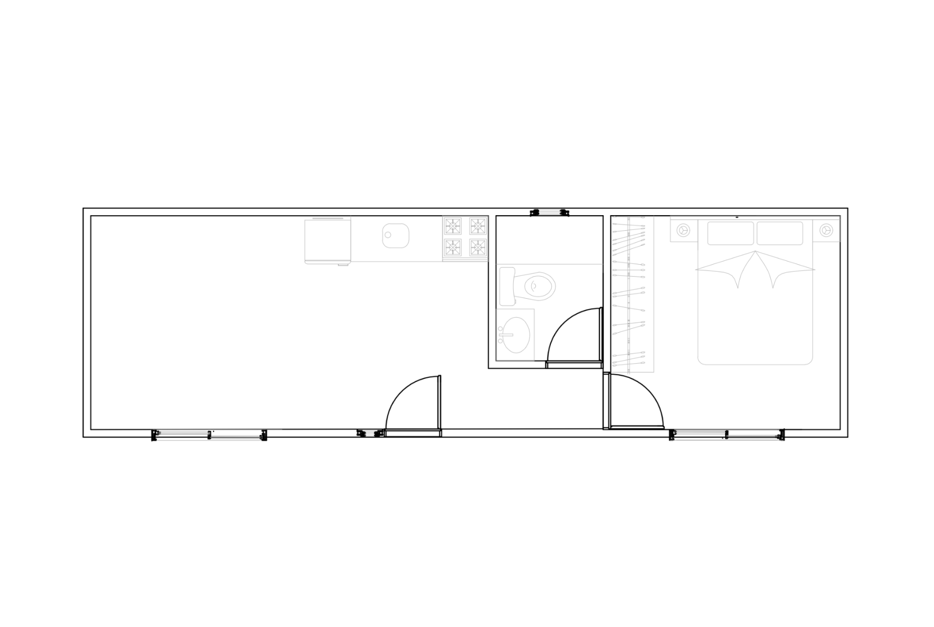 Módulo Isopanel 30m² - Plano alternativo 1