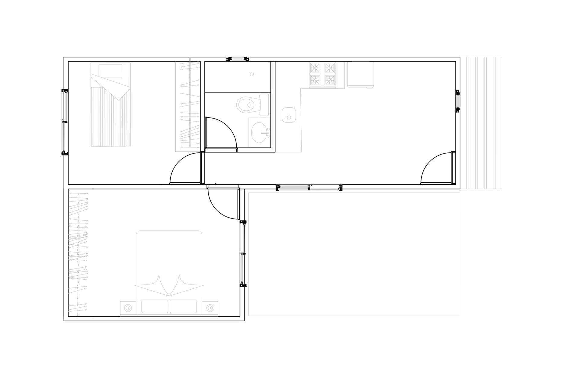 Módulo Isopanel 39m² - Plano